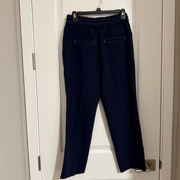 J. Crew Drapey Drawstring Pants Navy Blue Size S - Picture 3 of 8